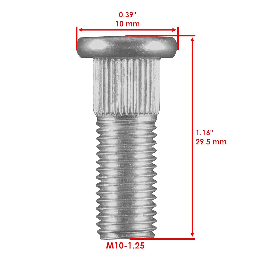 陣笠　MA442 Caltric Front or Rear Hub Stud Bolt Compatible with Kawasaki